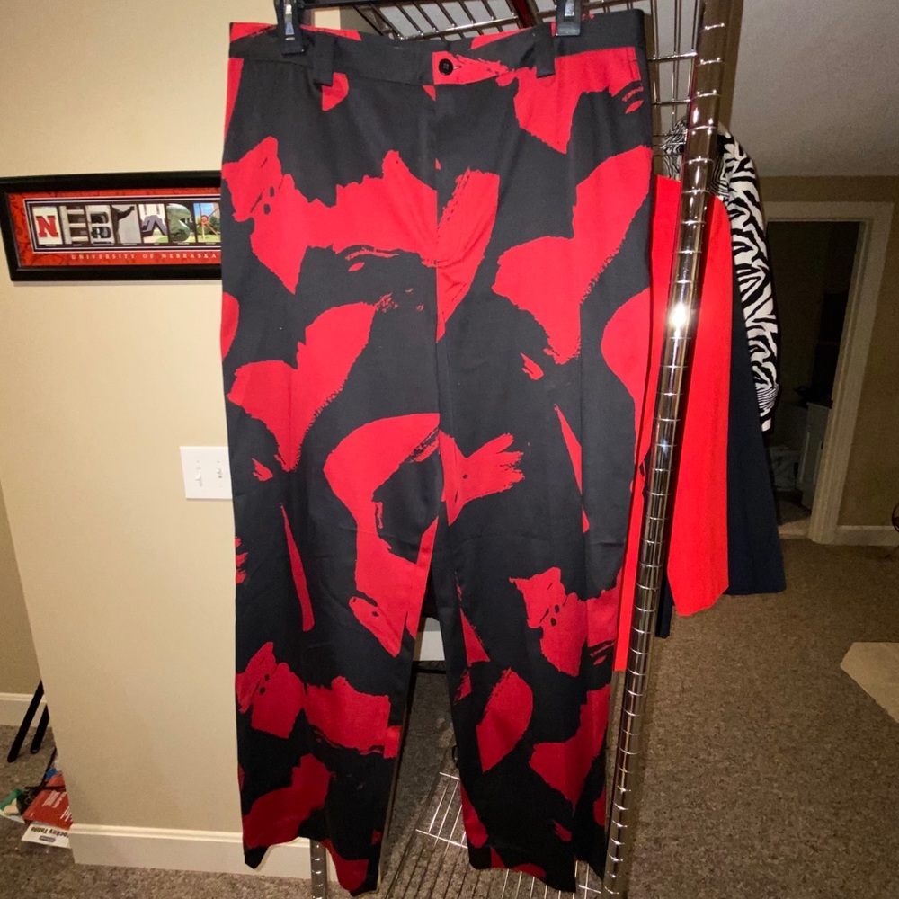 NWOT Shego’s brand red/black pants dims listed